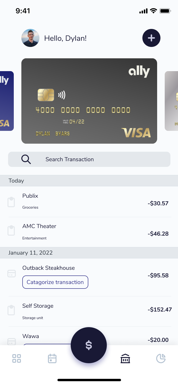 Transactions Screen